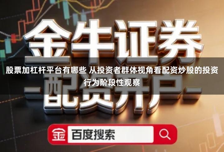 股票加杠杆平台有哪些 从投资者群体视角看配资炒股的投资行为阶段性观察