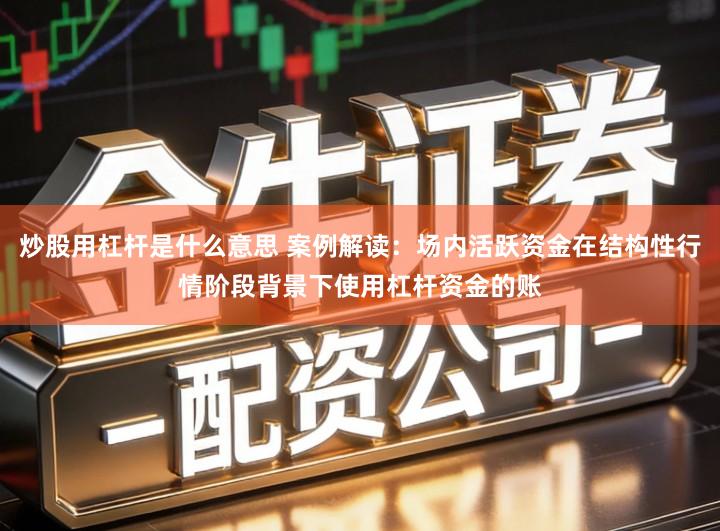 炒股用杠杆是什么意思 案例解读：场内活跃资金在结构性行情阶段背景下使用杠杆资金的账