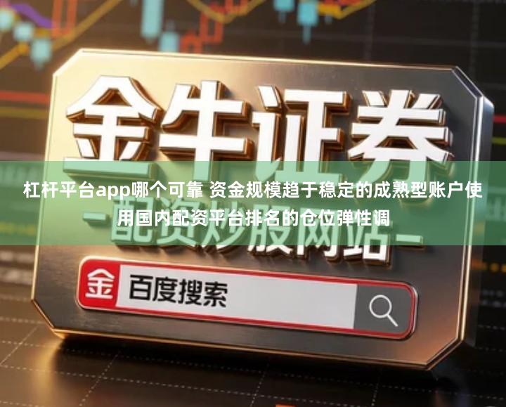 杠杆平台app哪个可靠 资金规模趋于稳定的成熟型账户使用国内配资平台排名的仓位弹性调